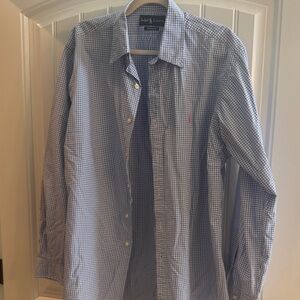 Ralph Lauren Men's Blue Gingham Shirt